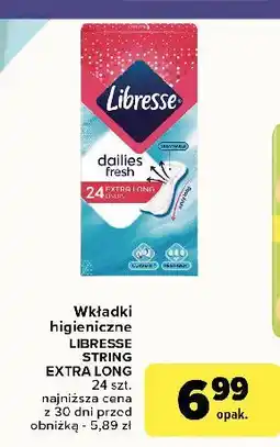 Carrefour Wkładki higieniczne extra long Libresse Daily Fresh oferta