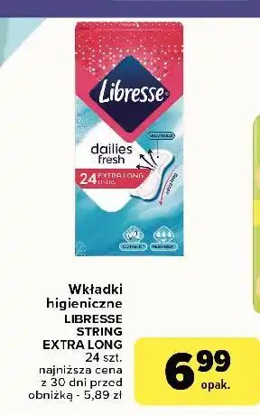 Carrefour Wkładki higieniczne extra long Libresse Daily Fresh oferta