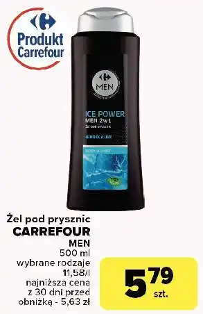 Carrefour Żel pod prysznic ice power Carrefour Men oferta