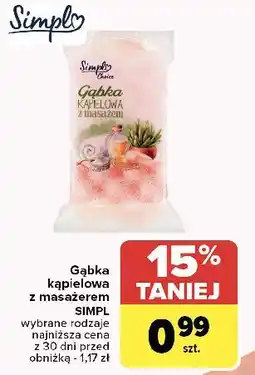 Carrefour Gąbka do kapieli i masażu Simpl oferta