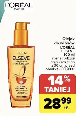 Carrefour Eliksir odżywczy L'oreal Elseve Magiczna Moc Olejków oferta