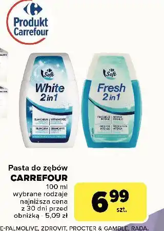 Carrefour Pasta do zębów fresh 2w1 Carrefour Dentalyss oferta