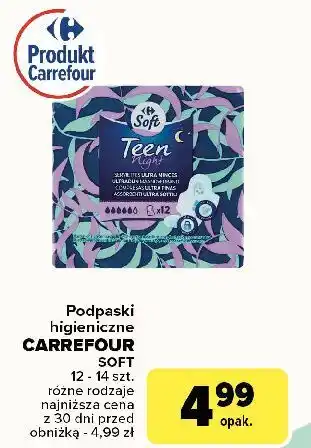 Carrefour Podpaski teen night Carrefour Soft oferta