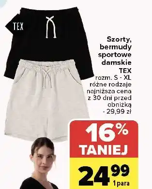 Carrefour Bermudy damskie s-xl Tex oferta