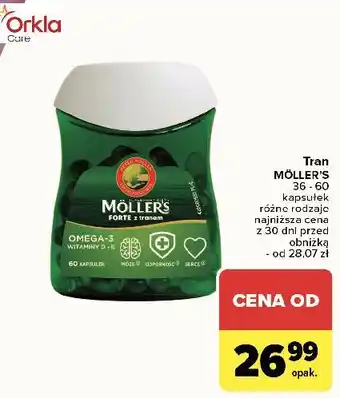 Carrefour Kapsułki z tranem Moller's Forte oferta