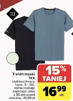 Carrefour T-shirt męski s-3xl Tex oferta