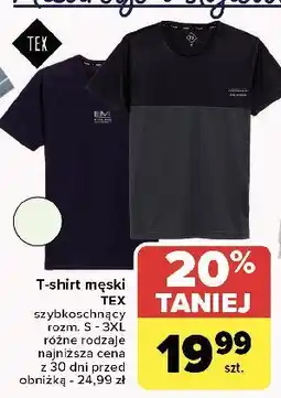 Carrefour T-shirt męski s-3xl Tex oferta