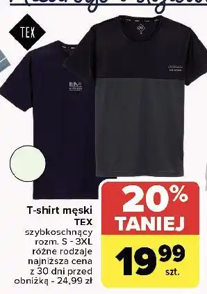 Carrefour T-shirt męski s-3xl Tex oferta