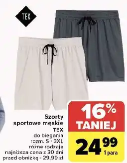 Carrefour Szorty sportowe męskie s-3xl Tex oferta