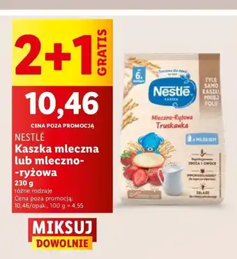 Lidl Kaszka mleczno-ryżowa z truskawkami Kaszka nestle oferta