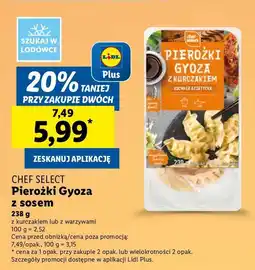 Lidl Pierożki gyoza z kurczakiem Chef select oferta