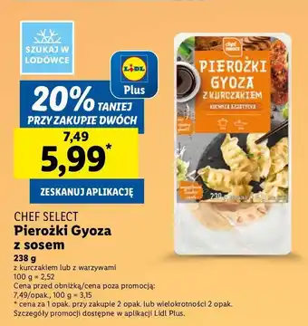 Lidl Pierożki gyoza z kurczakiem Chef select oferta