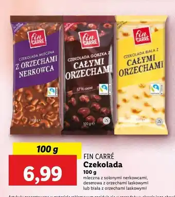 Lidl Czekolada gorzka z całymi orzechami laskowymi Fin carre oferta