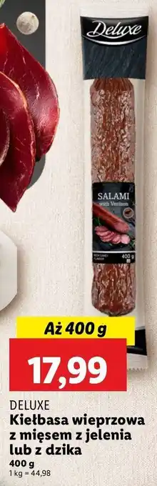 Lidl Salami wieprzowe z mięsem jelenia Deluxe oferta