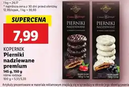 Lidl Pierniki w białej czekoladzie z nadzieniem z czarną porzeczką Kopernik oferta