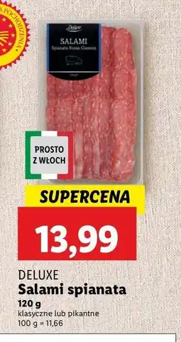 Lidl Salami spianata klasyczne Deluxe oferta