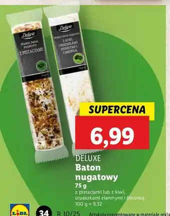 Lidl Baton nugatowy z pistacjami Deluxe oferta