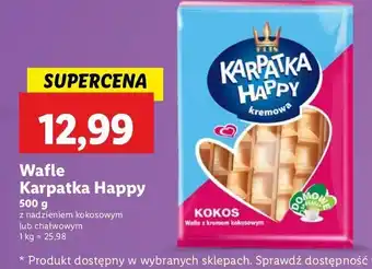 Lidl Wafelki kokosowe Karpatka happy oferta