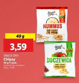 Lidl Chipsy z ciecierzycy o smaku hummusa Snack day oferta