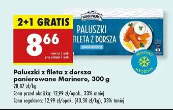 Biedronka Paluszki z fileta z dorsza panierowane Marinero oferta