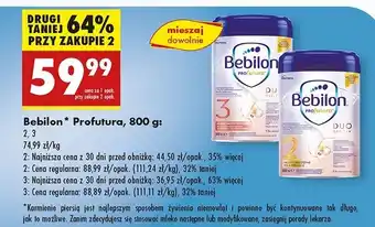 Biedronka Mleko 2 Bebilon profutura duo biotik oferta