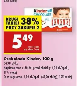 Biedronka Czekoladki Kinder chocolate oferta