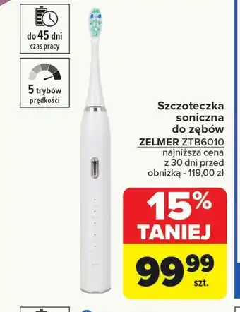 Carrefour Soniczna szczoteczka do zębów Zelmer oferta