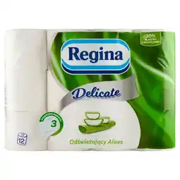 Carrefour Regina Delicate Papier toaletowy odświeżający aloes 12 rolek oferta