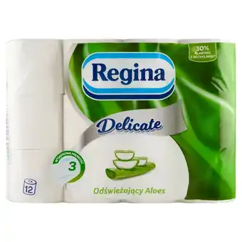 Carrefour Regina Delicate Papier toaletowy odświeżający aloes 12 rolek oferta