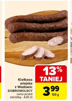 Carrefour Kiełbasa wiejska Dobrowolscy oferta