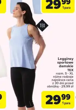 Carrefour Legginsy sportowe damskie TEX oferta