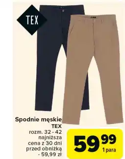 Carrefour Spodnie męskie TEX oferta