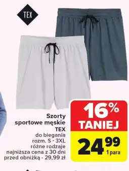 Carrefour Szorty sportowe męskie TEX oferta