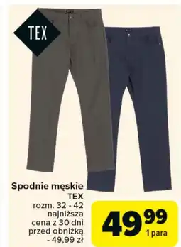 Carrefour Spodnie męskie TEX oferta