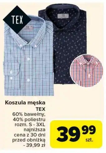 Carrefour Koszula męska TEX oferta