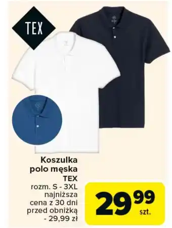 Carrefour Koszulka polo męska TEX oferta