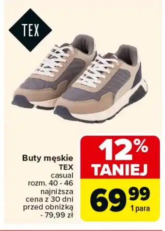 Carrefour Buty męskie TEX oferta