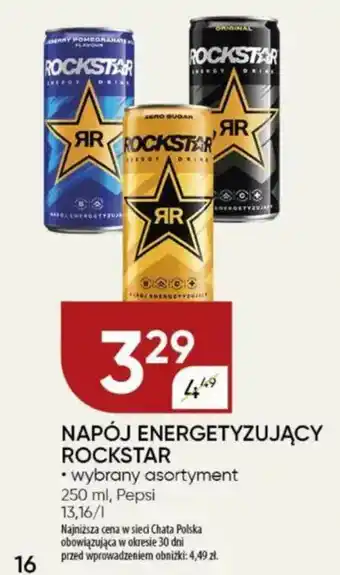 Chata Polska Napój energetyzujący rockstar pepsi oferta