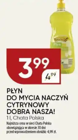 Chata Polska Płyn do mycia naczyń cytrynowy dobra nasza! chata polska oferta