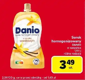 Globi Serek wanilia saszetka Danone Danio oferta