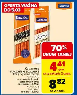 Carrefour Kabanosy 100% z kurczaka Tarczyński Exclusive oferta