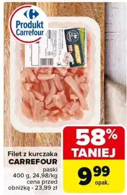 Carrefour Filet z piersi kurczaka paski Carrefour oferta