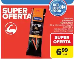 Carrefour Kabanosy z szynki Tarczyński Protein oferta