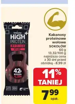 Carrefour Kabanosy wołowe Sokołów High Protein oferta