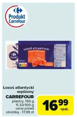 Carrefour Łosoś atlantycki wędzony na zimno Carrefour Classic oferta