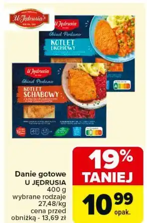 Carrefour Kotlet drobiowy z marchewką groszkiem i puree U Jędrusia oferta