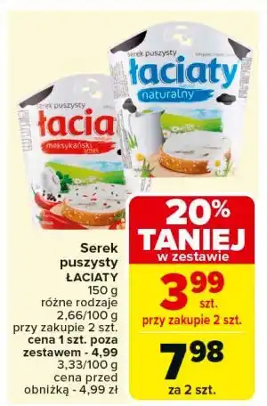 Carrefour Serek puszysty naturalny Łaciaty oferta