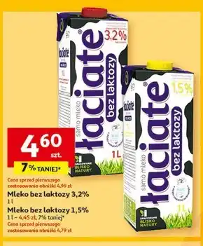 Auchan Łaciate Mleko UHT bez laktozy 3,2 % 1 l oferta