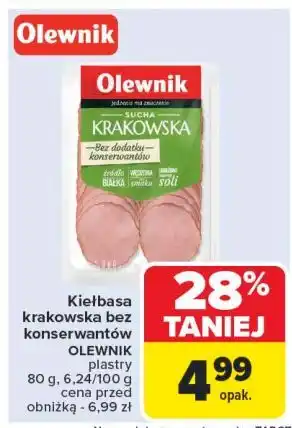 Carrefour Kiełbasa sucha Olewnik oferta