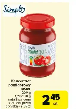 Carrefour Koncentrat pomidorowy 30% Simpl oferta